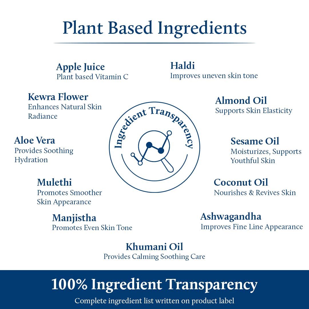Blue Nectar Natural Vitamin C Face Cream for Glowing Skin Dark Spot Removal Cream for Women with Green Apple and Almond Oil 13 Herbs 50g – view 6
