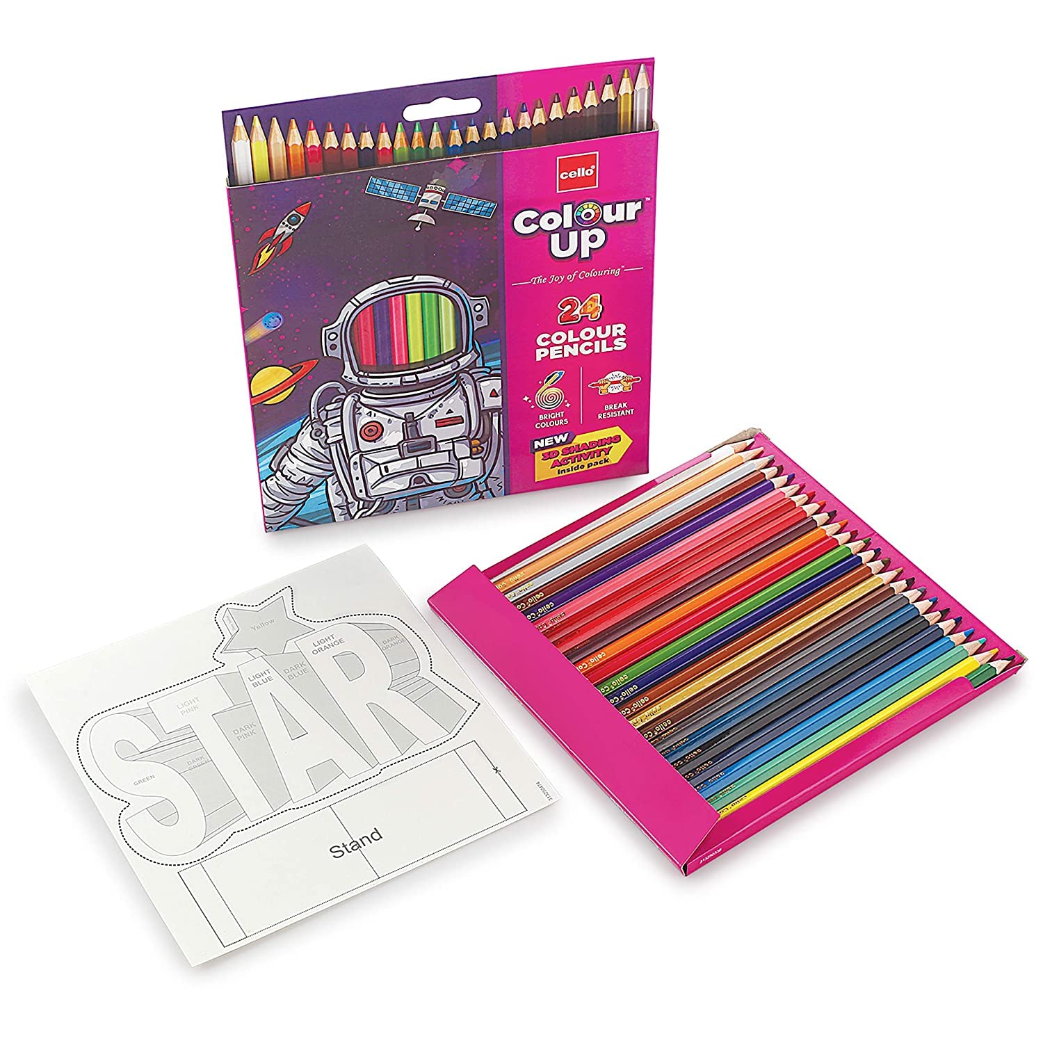 Cello ColourUp Colour Pencils, Multicolored, 24 Color Pencils – view 7