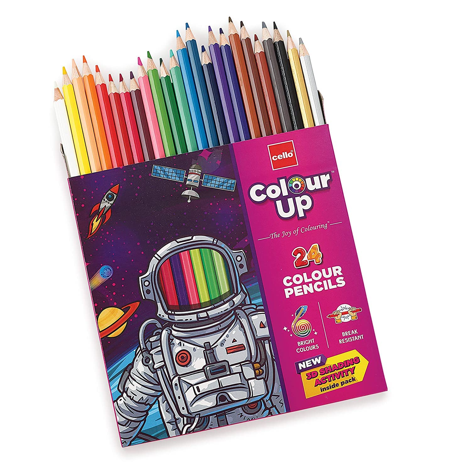 Cello ColourUp Colour Pencils, Multicolored, 24 Color Pencils – view 8