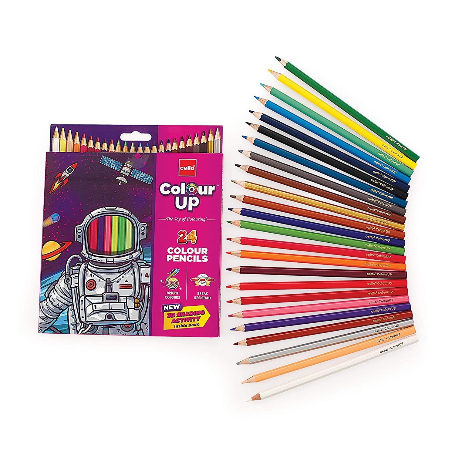 Cello ColourUp Colour Pencils, Multicolored, 24 Color Pencils – view 9