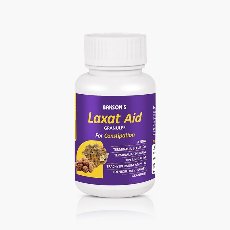 Bakson's Laxat Aid Granules 90 g bottle packaging front