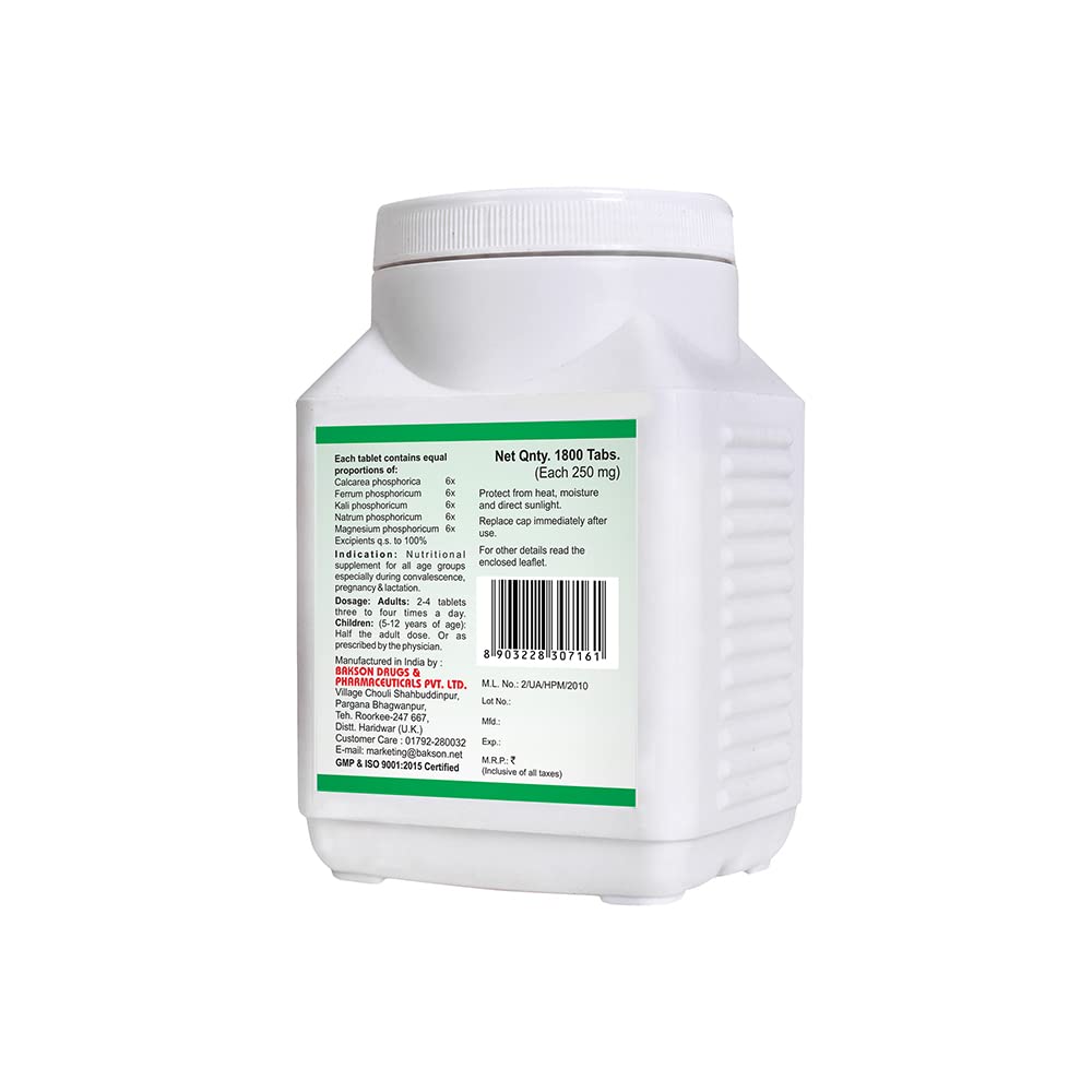 Dr. Bakshi's BAKSON'S HOMOEOPATHY PENTAPHOS TABLETS-6X-1800 TABS – view 2