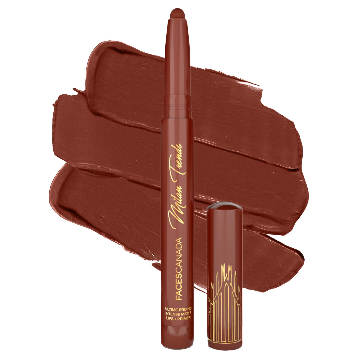 FACES CANADA Ultime Pro HD Intense Matte Lips + Primer - GOAT N10, 1.4g, Limited Edition | 9HR Long Stay | Primer Infused For Flawless HD Matte Finish | Intense Color | Lightweight