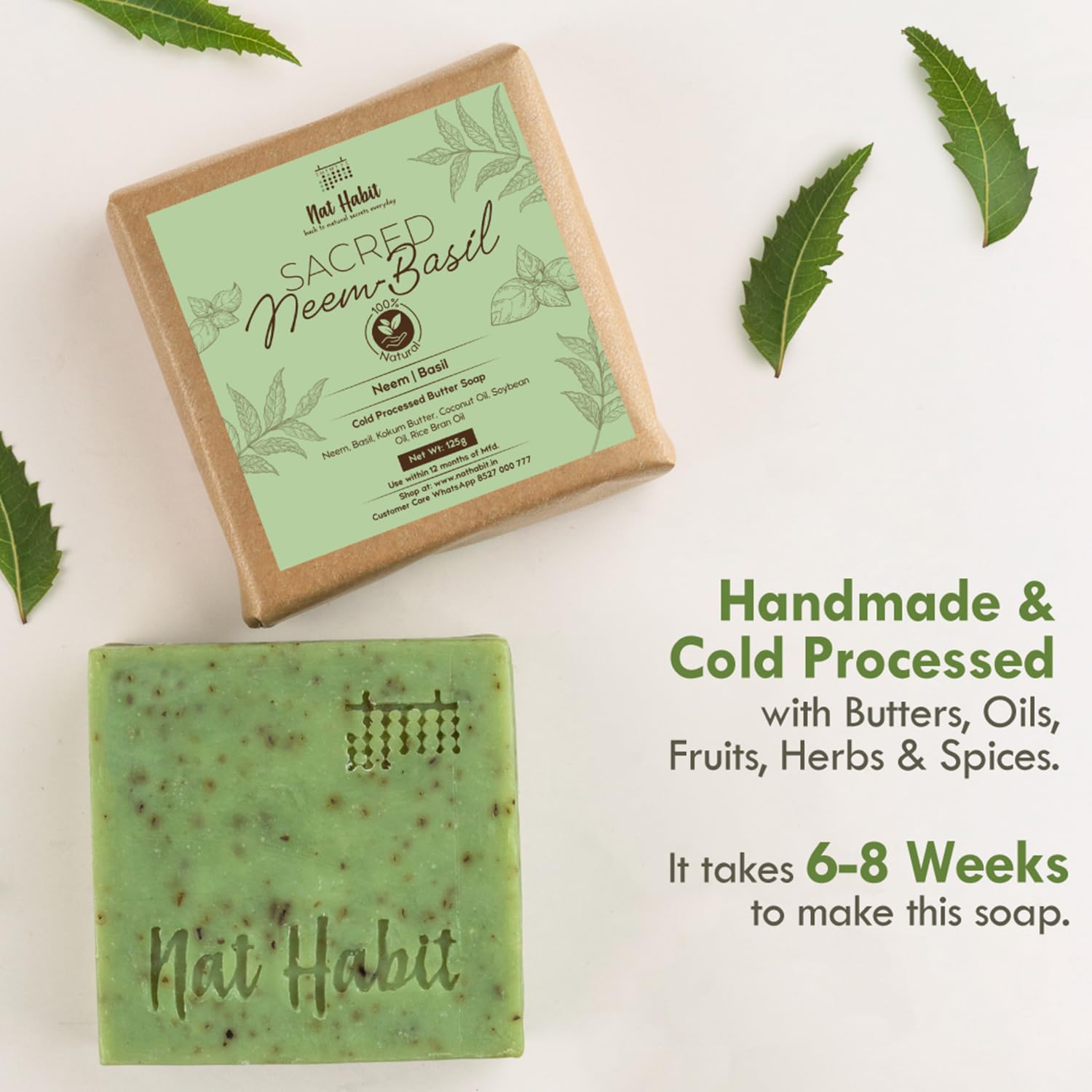 Nat Habit Neem Basil Butter Soap – view 2