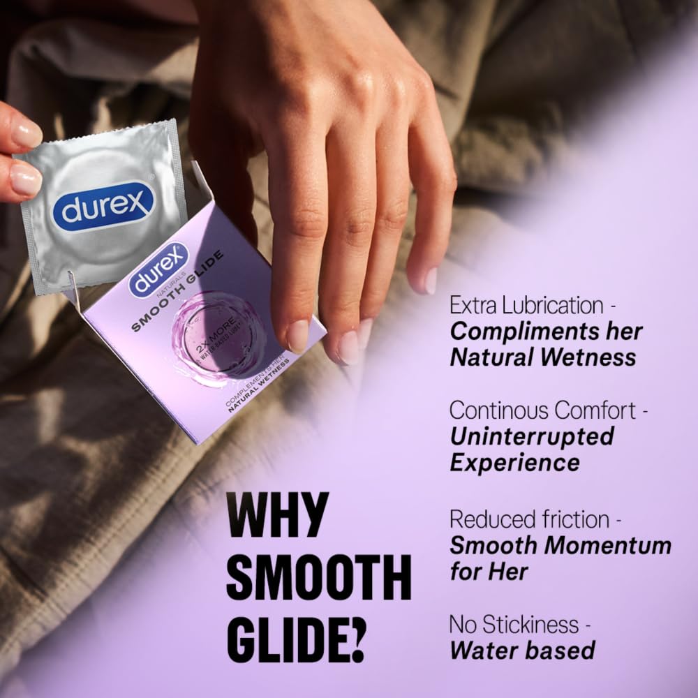 Durex Naturals Smooth Glide Condoms for Men - 3 Count – view 3
