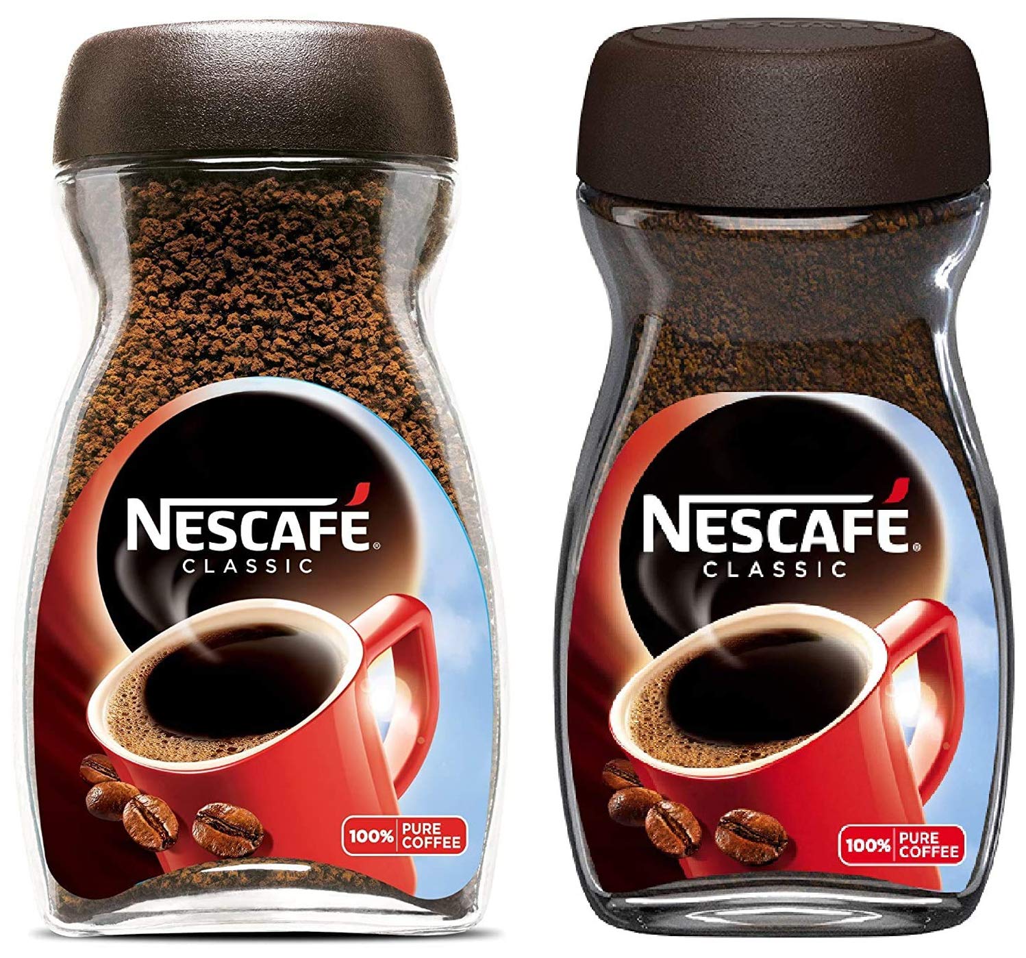 Nescafe Classic roasted instant coffee jars in pack of two