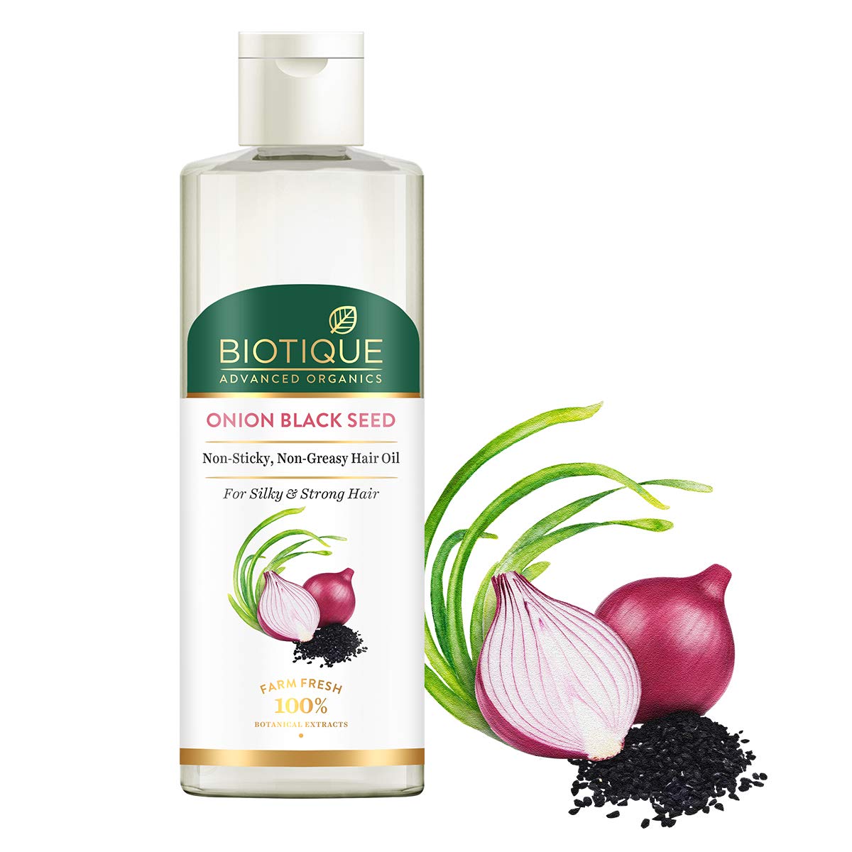 Biotique Onion Black Seed Hair Oil for Silky and Strong Hair, 200ml – view 2