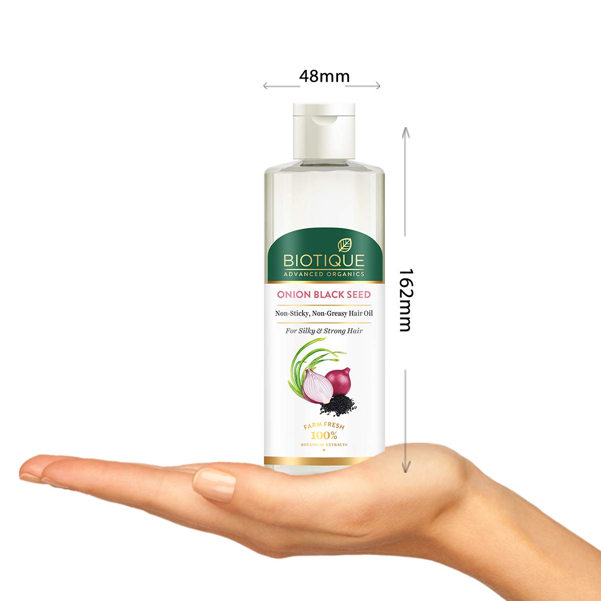 Biotique Onion Black Seed Hair Oil for Silky and Strong Hair, 200ml – view 3