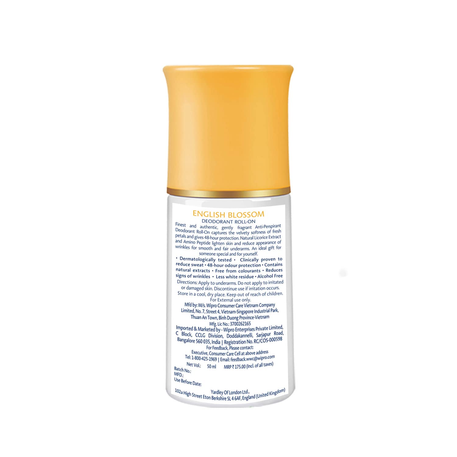Yardley London English Blossom Anti-Perspirant Deodorant Roll-On – view 3