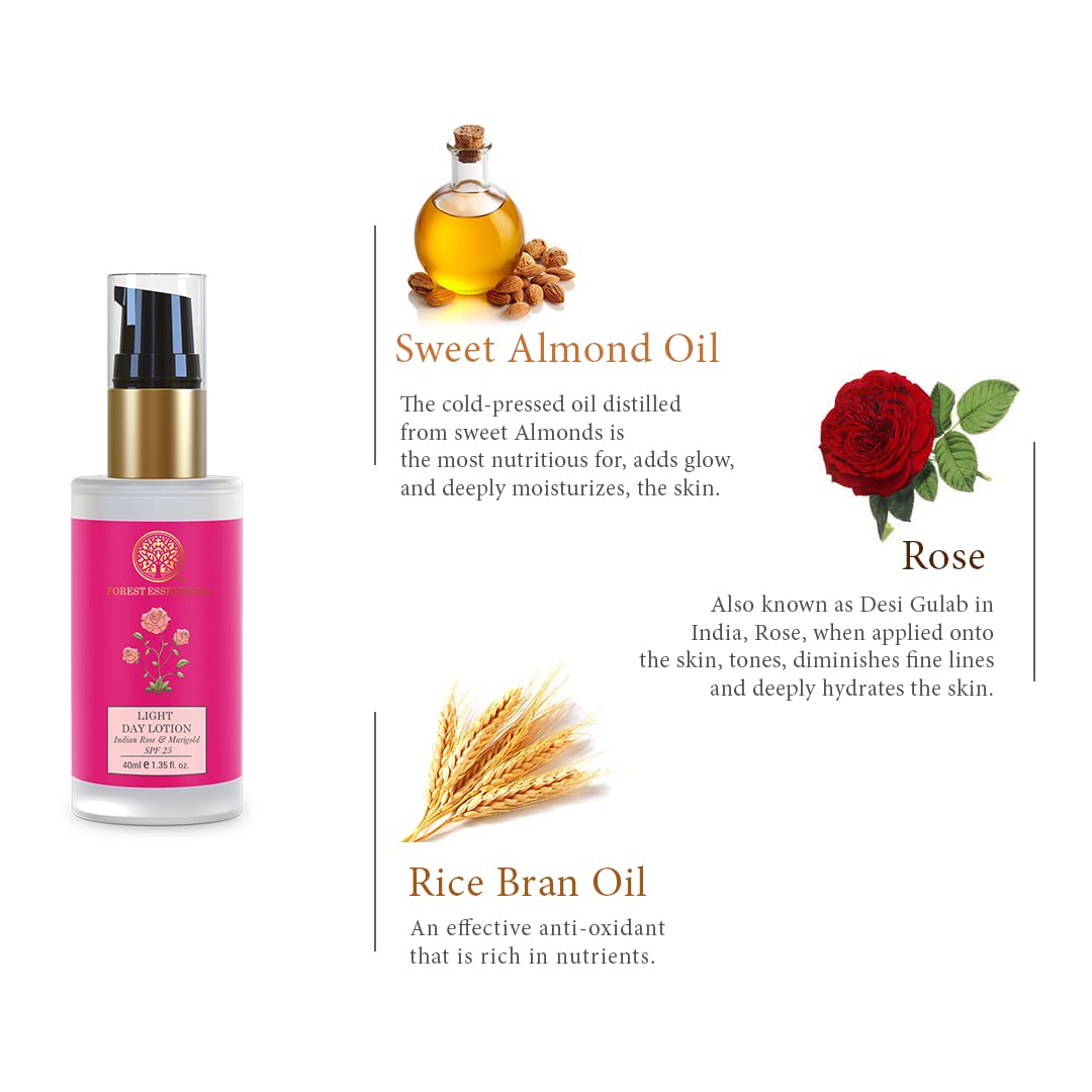 Forest Essentials Light Day Lotion Indian Rose & Marigold With SPF 25 for Dry Skin – view 3
