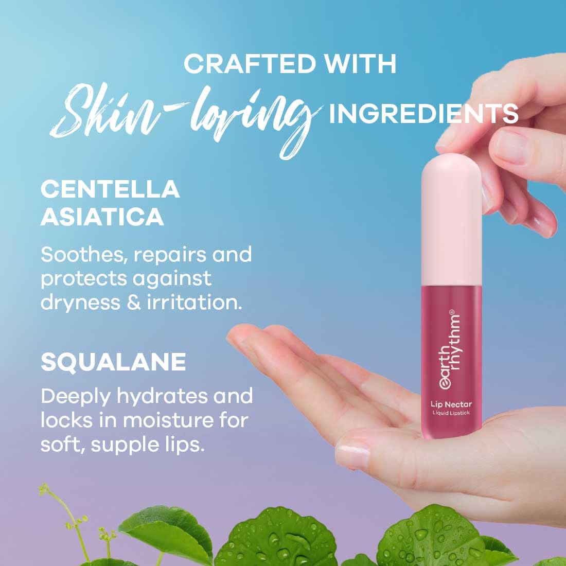 Earth Rhythm Lip Nectar Matte Liquid Lipstick, Weightless, Never Drying, No Mineral Oil 5g - Rose – view 5