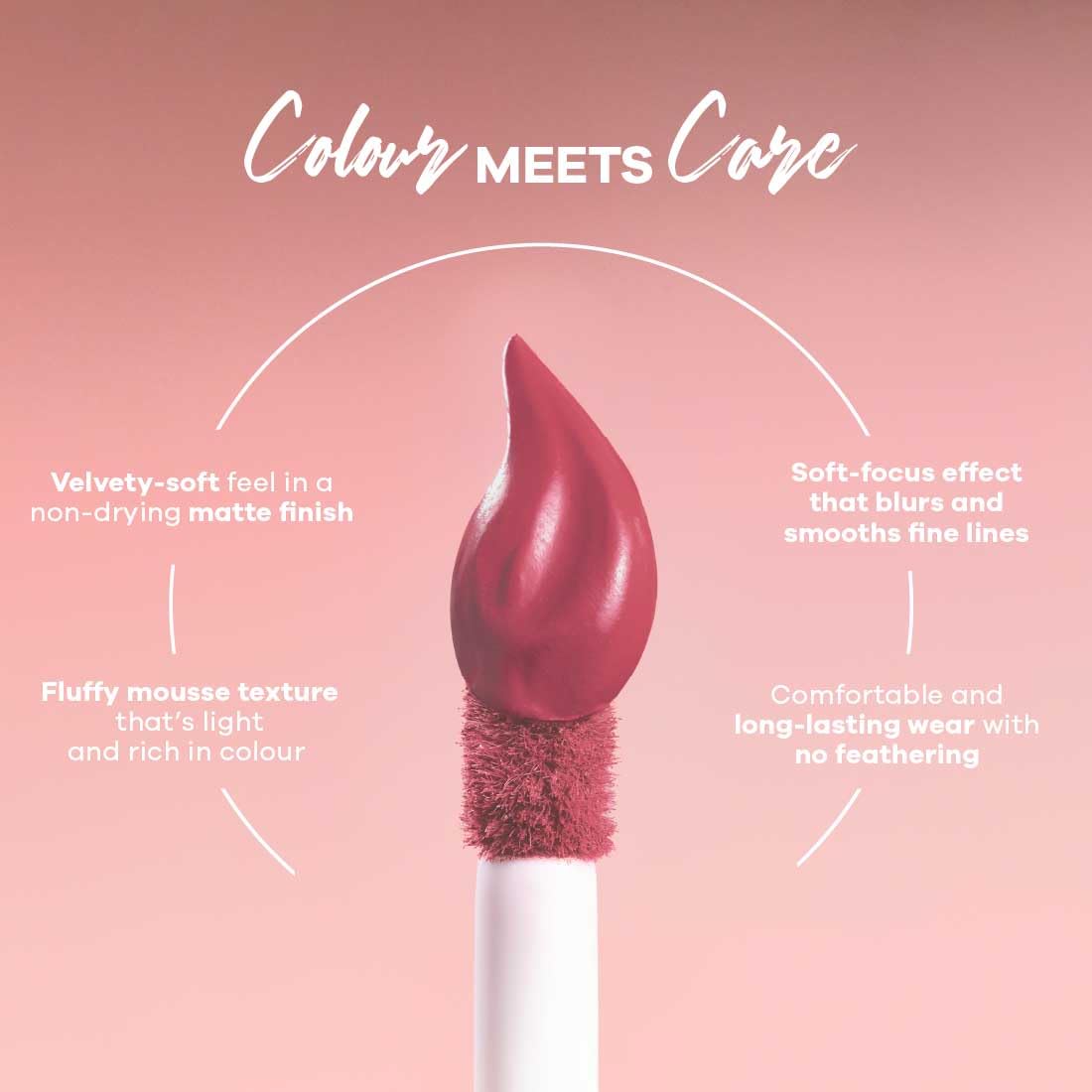 Earth Rhythm Lip Nectar Matte Liquid Lipstick, Weightless, Never Drying, No Mineral Oil 5g - Rose – view 6