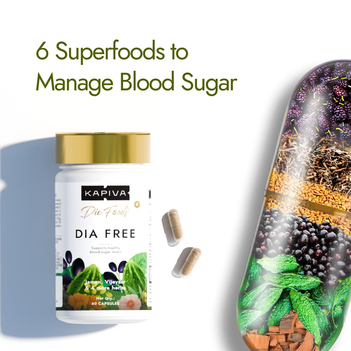 Kapiva Dia Free Capsules – view 2
