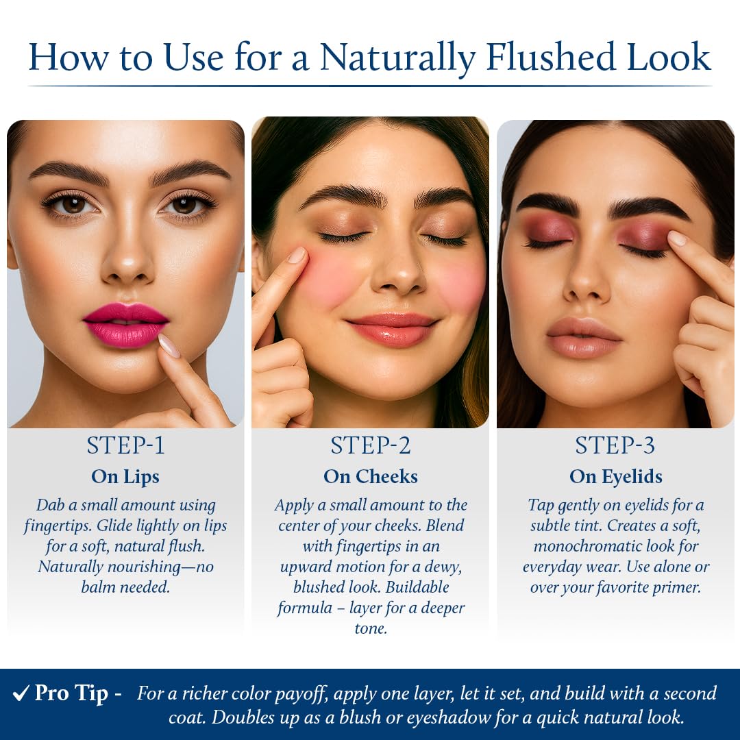 Blue Nectar Lip Tint Balm for Rosy Pink Tinted Lips – view 7
