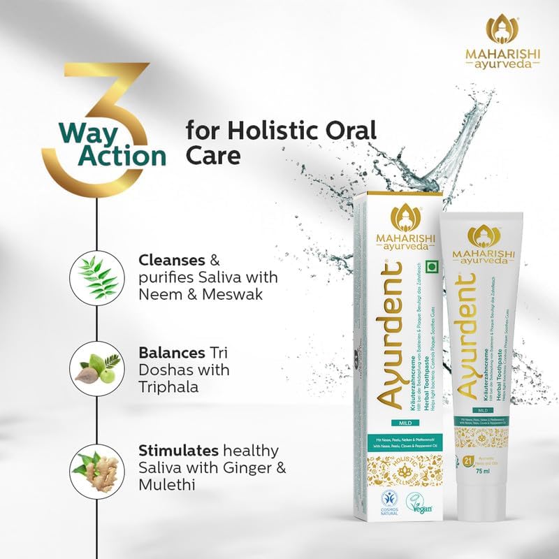 Maharishi Ayurveda Ayurdent Mild Herbal Ayurvedic Toothpaste - All Natural – view 5