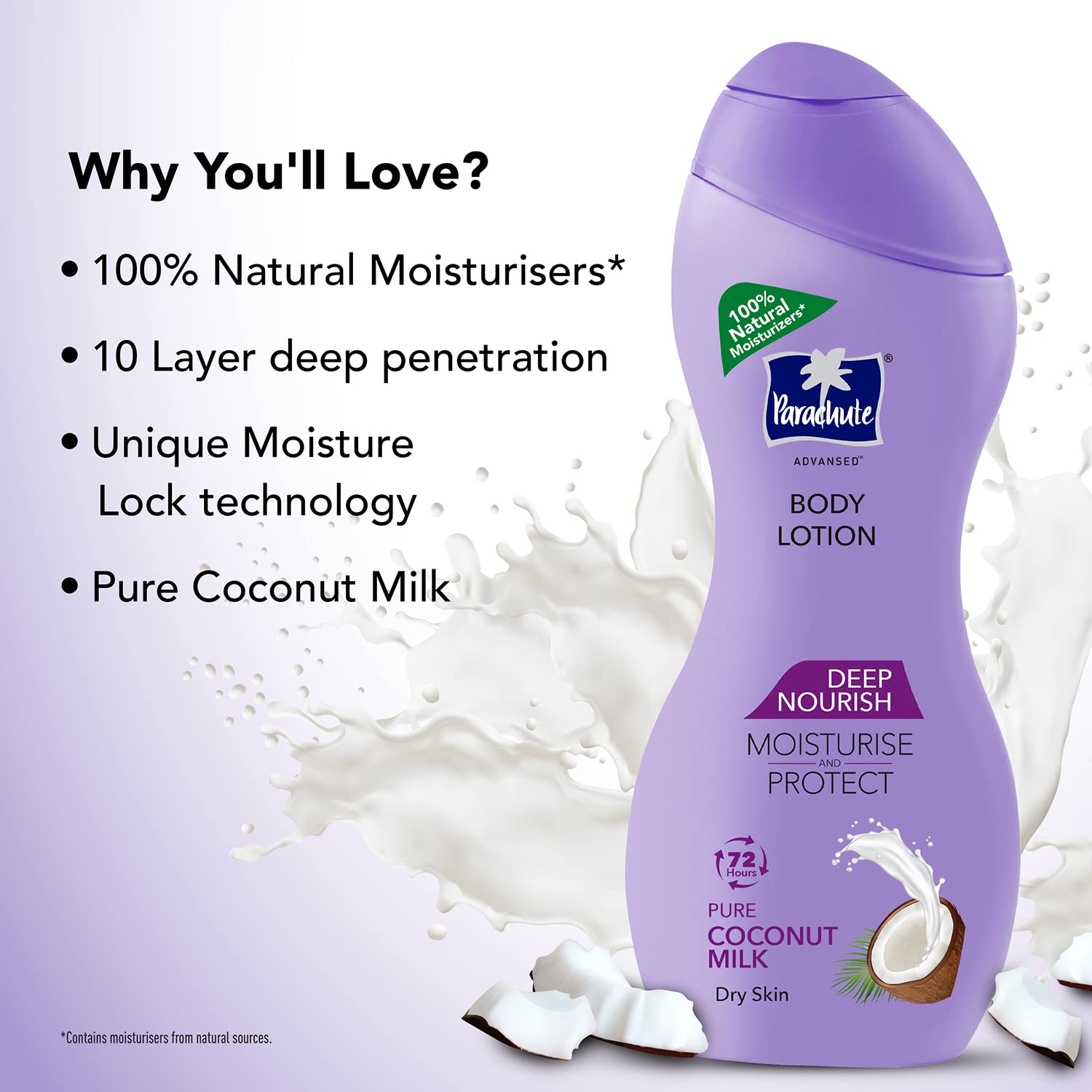Parachute Advansed Deep Nourish Body Lotion for Women & Men, Dry Skin, 250ml – view 5