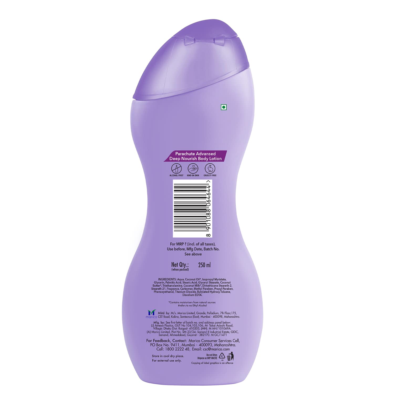 Parachute Advansed Deep Nourish Body Lotion for Women & Men, Dry Skin, 250ml – view 8