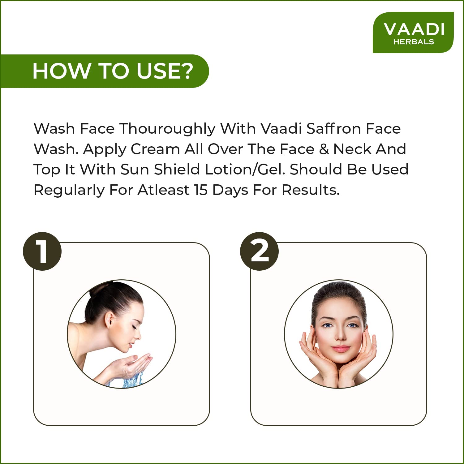 Vaadi Herbals Fairness Cream, Saffron Aloe Vera and Turmeric Extracts, 30g x 3 – view 3