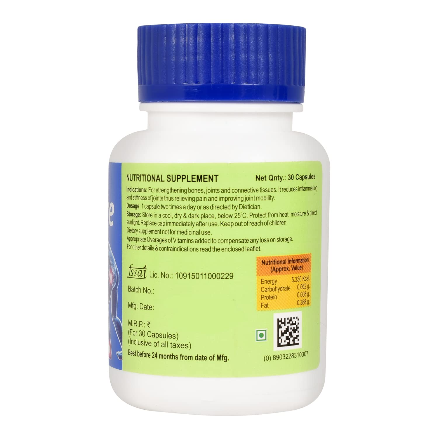 Bakson Flexicare Capsules For Strengthening Bones, Joints & Connective Tissues – view 4
