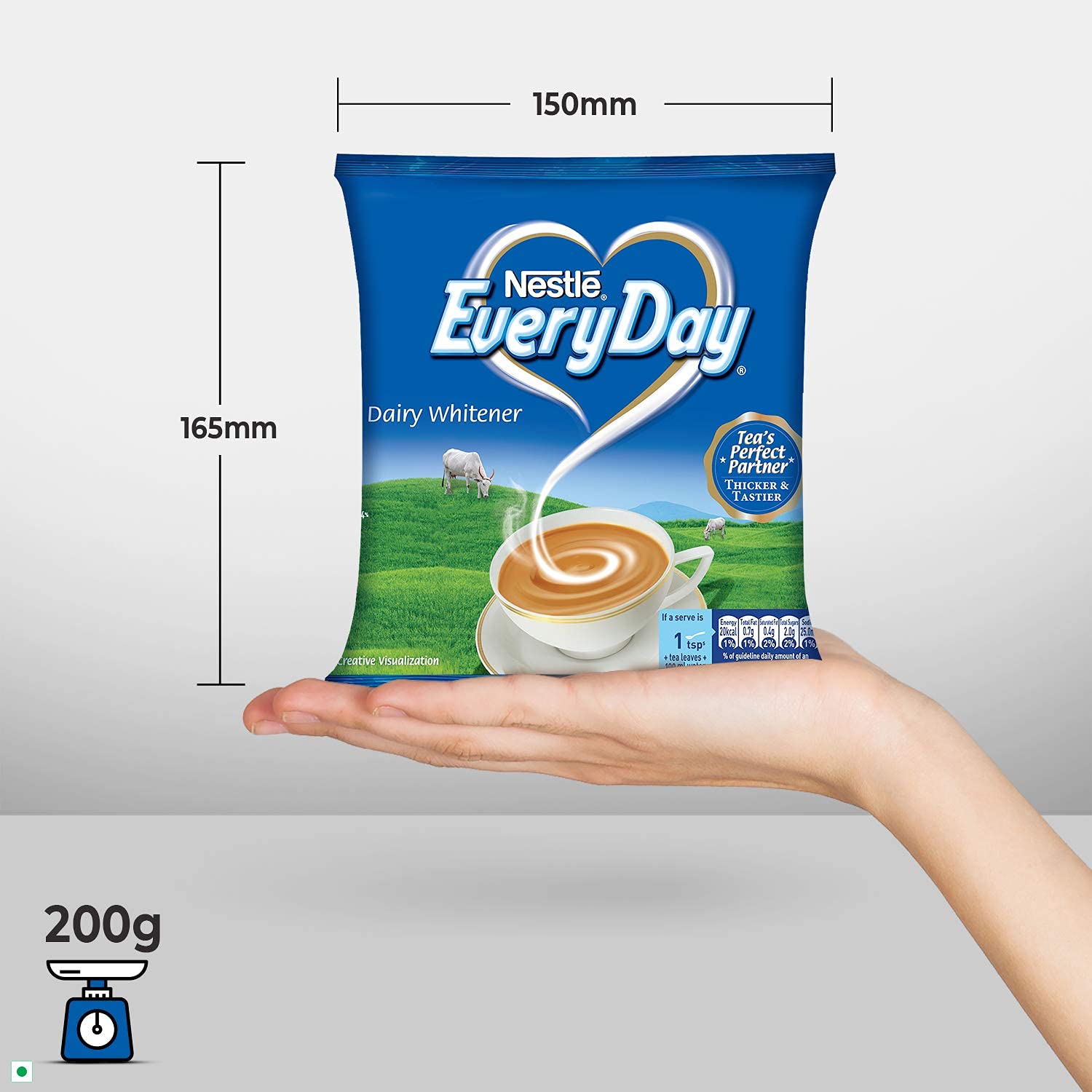 Everyday Nestle Dairy Whitener Milk Powder For Tea 200g, Pouch – view 8