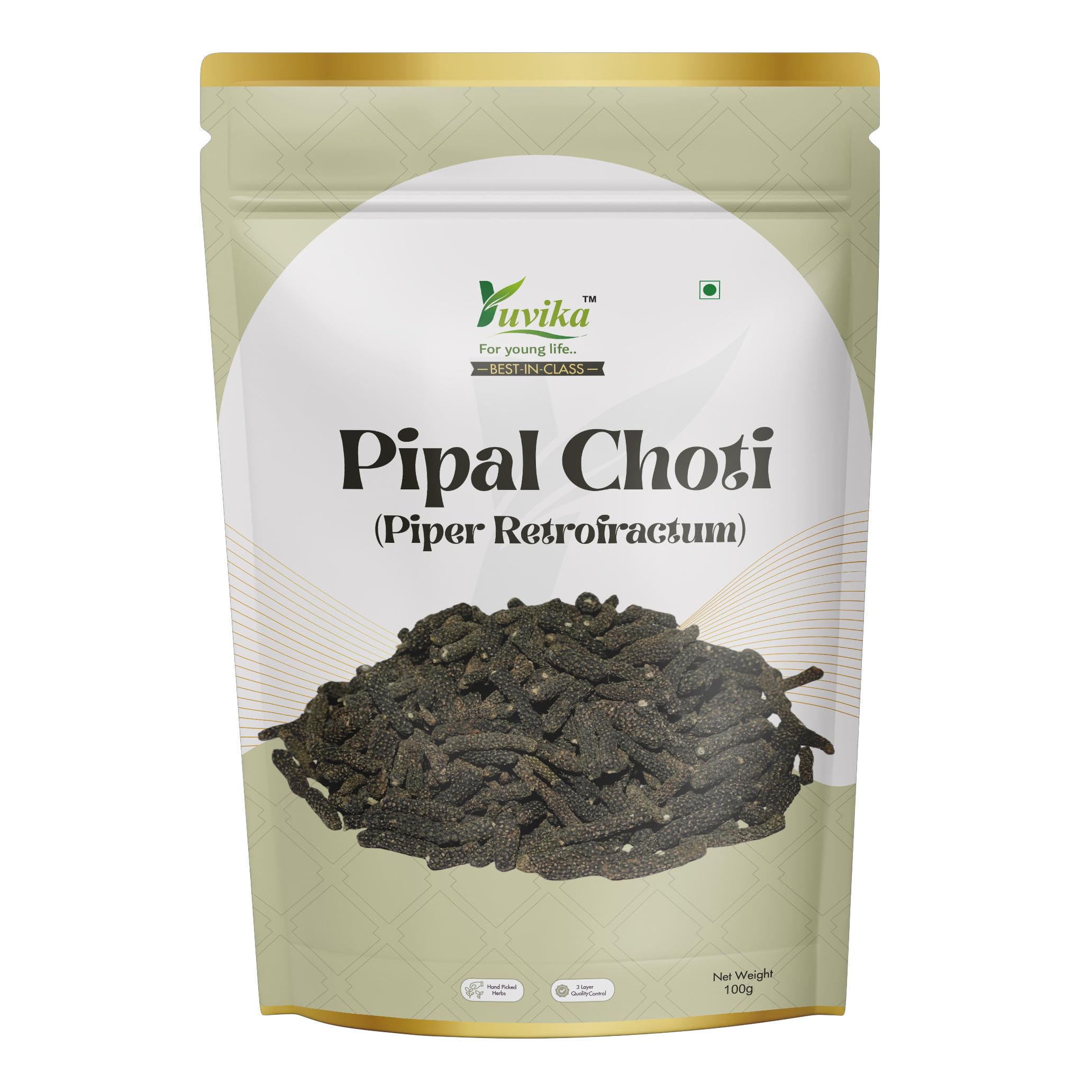 Pack of Yuvika Pipal Choti Piper retrofractum whole herb