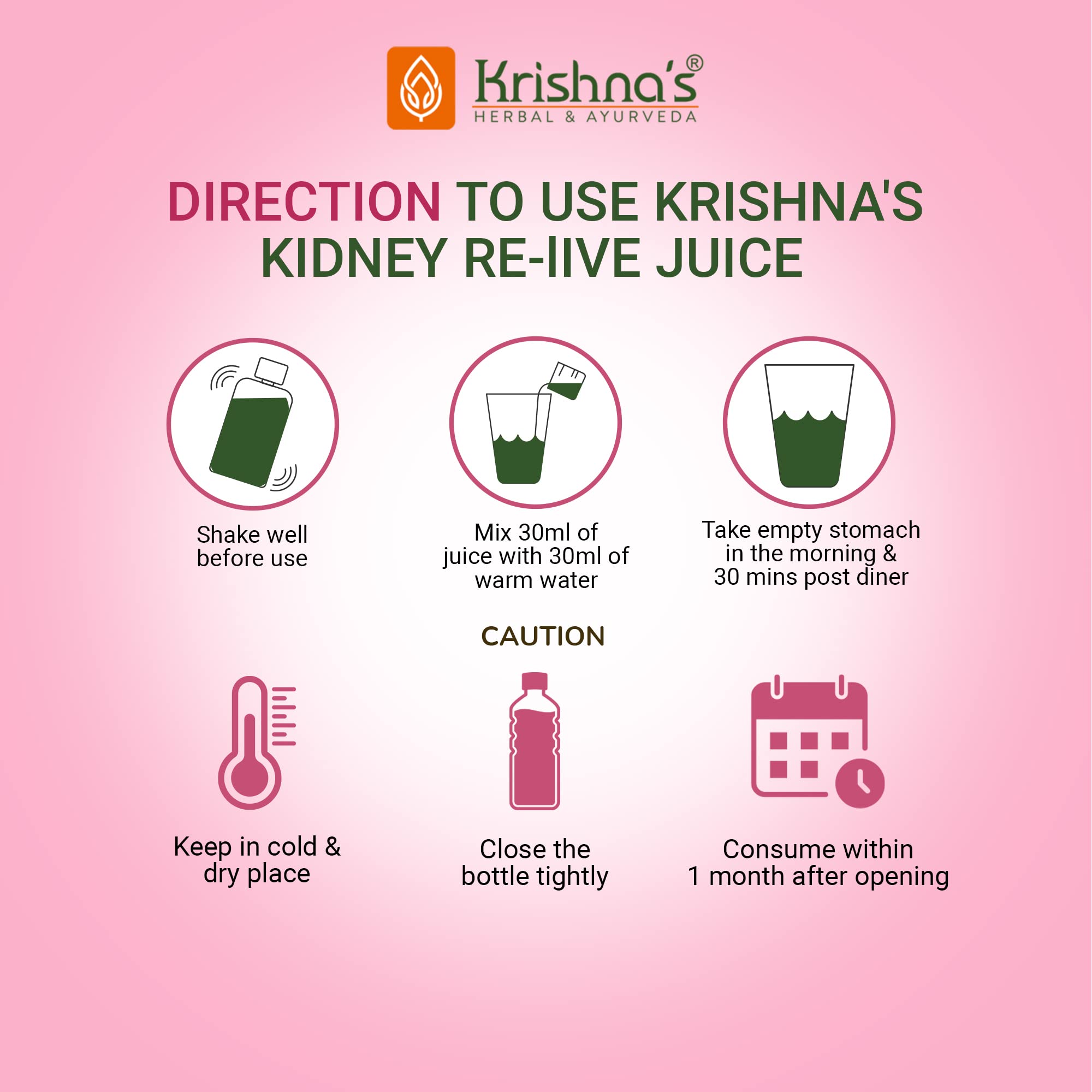 KRISHNA'S HERBAL & AYURVEDA Kidney Re-Live Juice-1000 Ml – view 6
