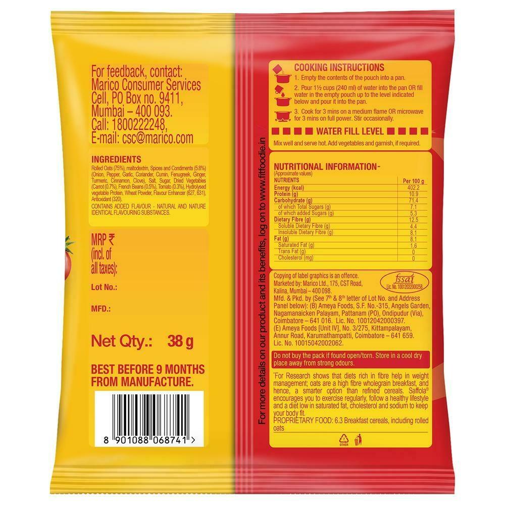 Saffola Peppy Tomato Instant Masala Oats 38 G – view 3