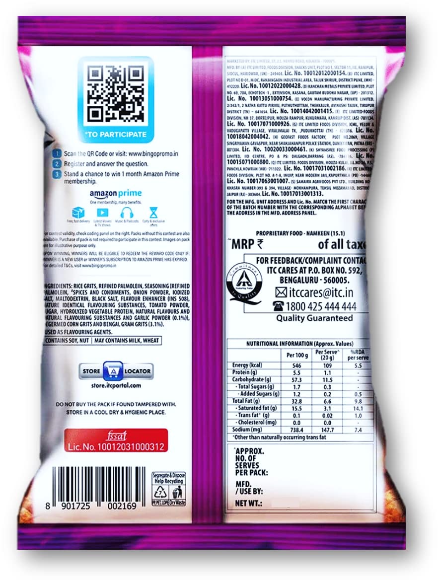 Bingo Tedhe Medhe Masala Tadka 45g – view 4