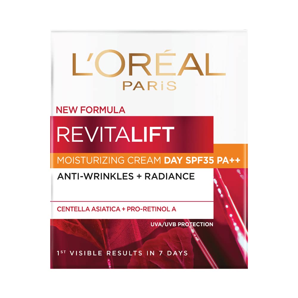 L'Oreal Paris Day Cream, SPF 35 Pa++, Anti-Wrinkle and Radiance, Boosts Skin Elasticity, With Centella Asiatica,Revitalift, 50ml – view 2