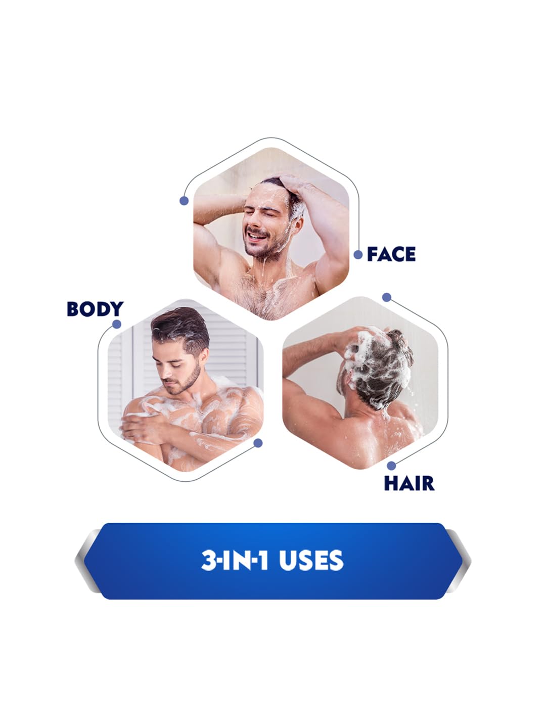 Nivea Men Body Wash, Pure Impact With Purifying Micro Particles, Shower Gel For Body, Face & Hair, 250ml (Pack of 3) – view 4