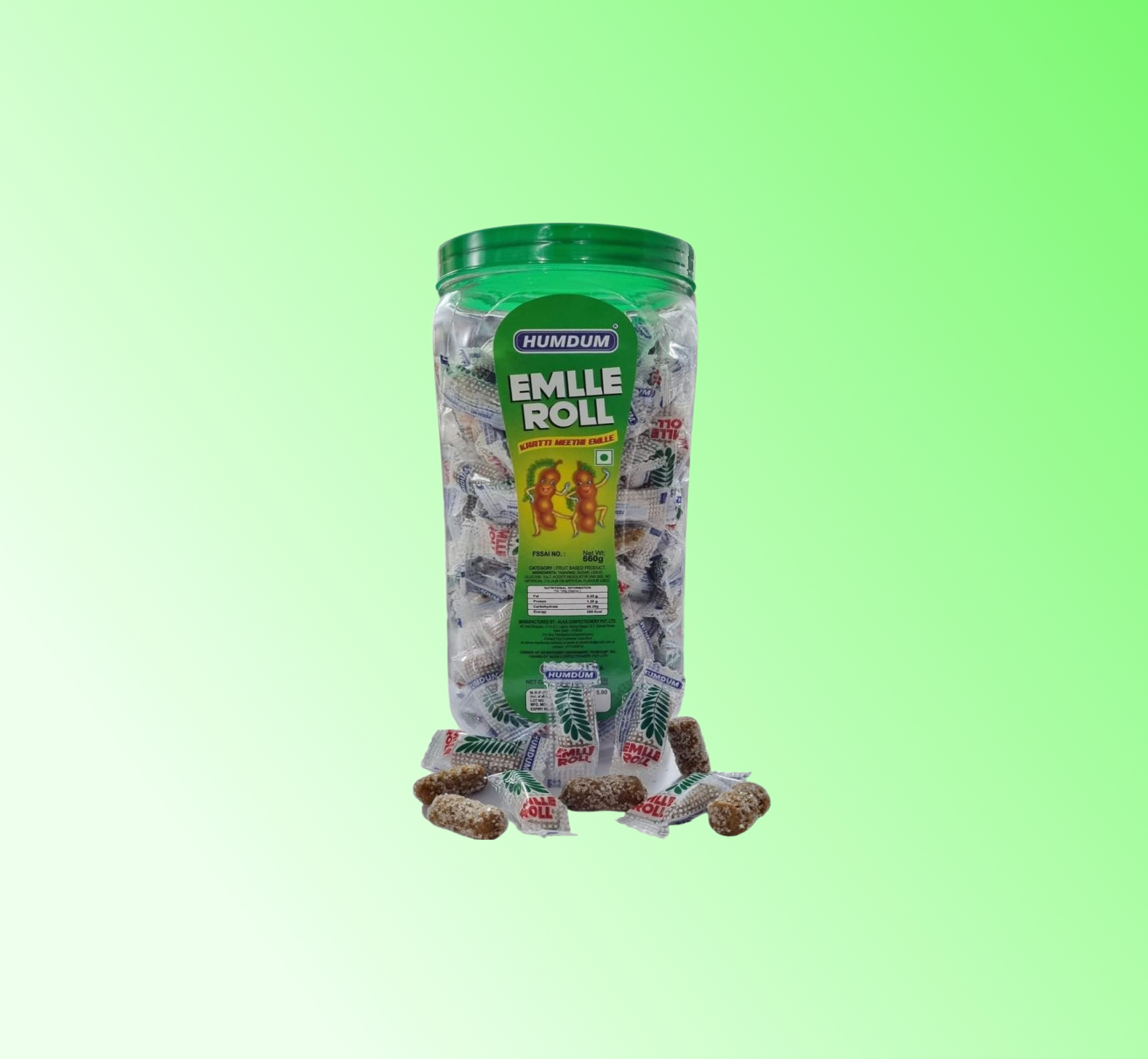 Resealable pack of Owala Emlee Rolls tamarind candy pieces