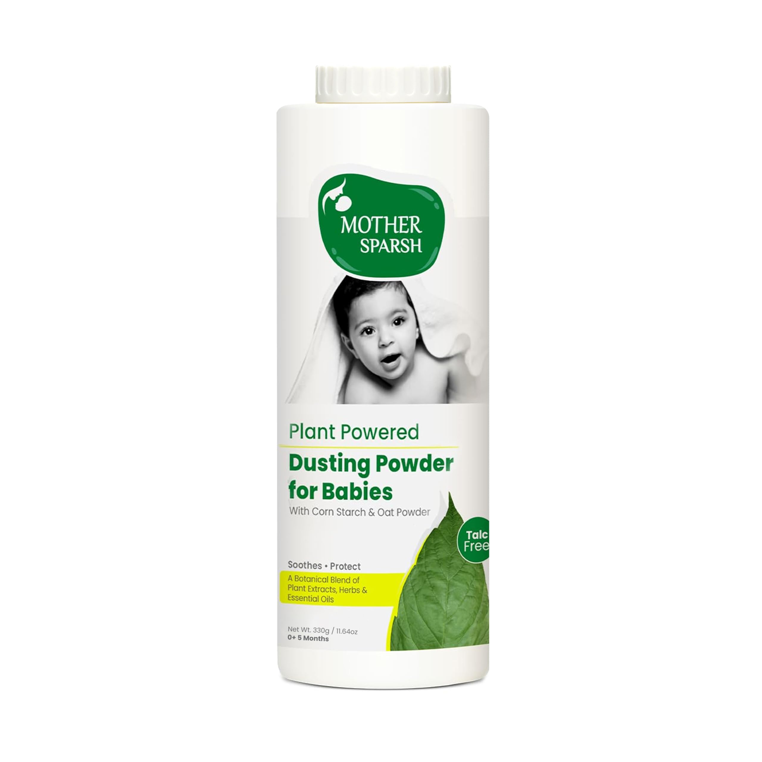 330g Mother Sparsh baby dusting powder bottle with lavender scent