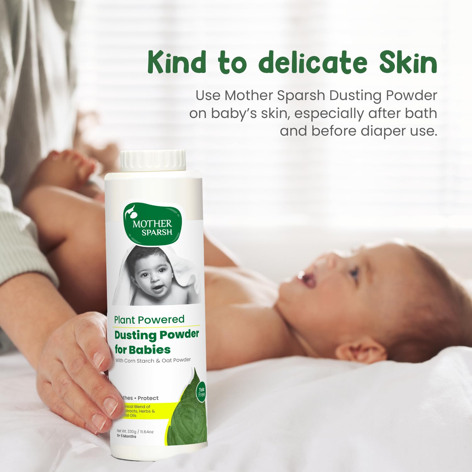 Mother Sparsh Plant Powered Dusting Powder For Babies - 330g – view 5