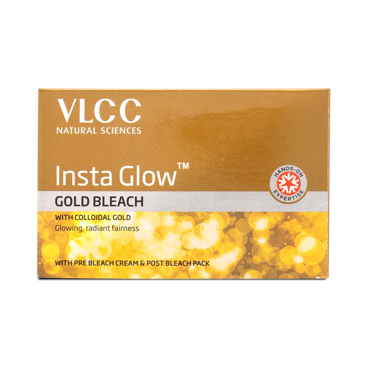 VLCC gold bleach cream kit with pre and post bleach care