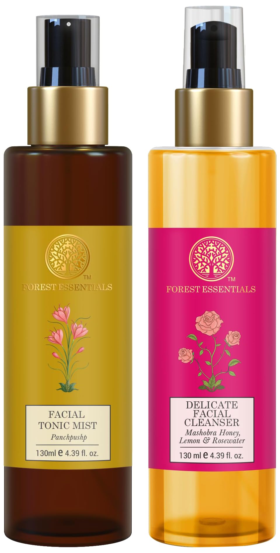 Forest Essentials Panchpushp mist with Mashobra Honey facial cleanser set
