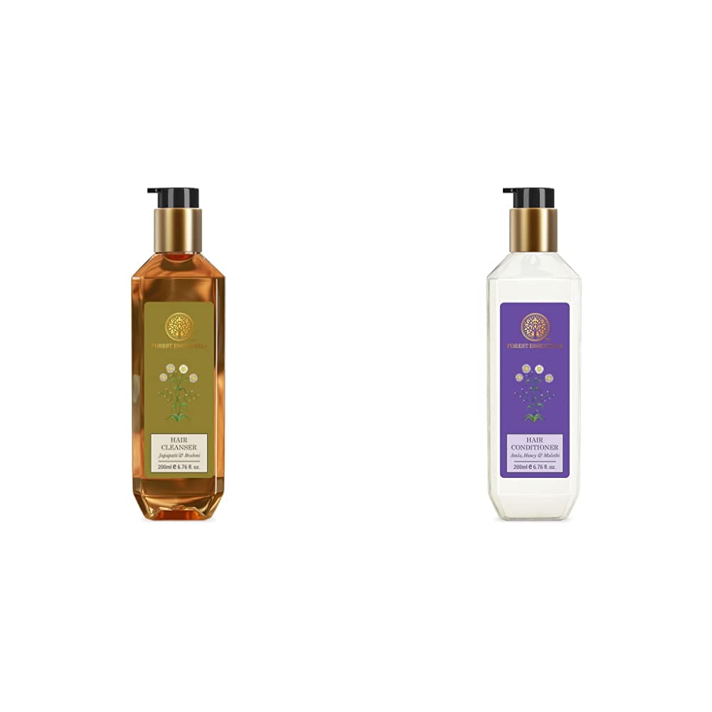 Forest Essentials Japapatti Brahmi cleanser and Amla Honey Mulethi conditioner