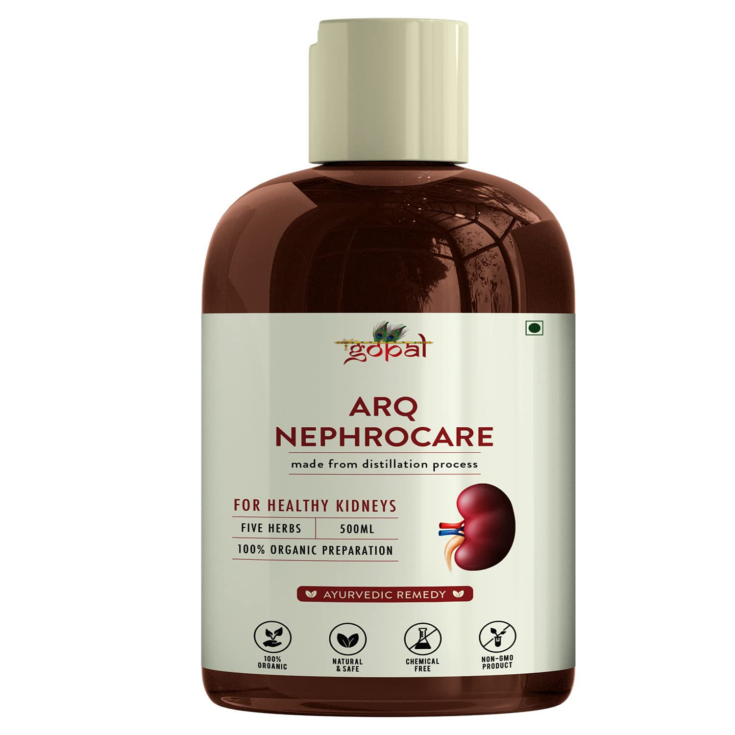 Gopal Ayurvedic Center Arq Nephro Care herbal bottle 500ml