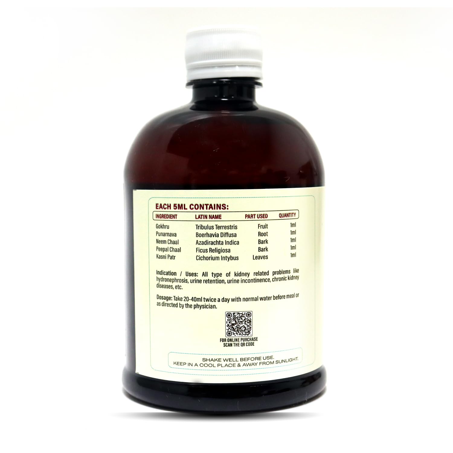 RamGopal Ayurveda Arq Nephro Care 500ml 100% Organic and Natural – view 2