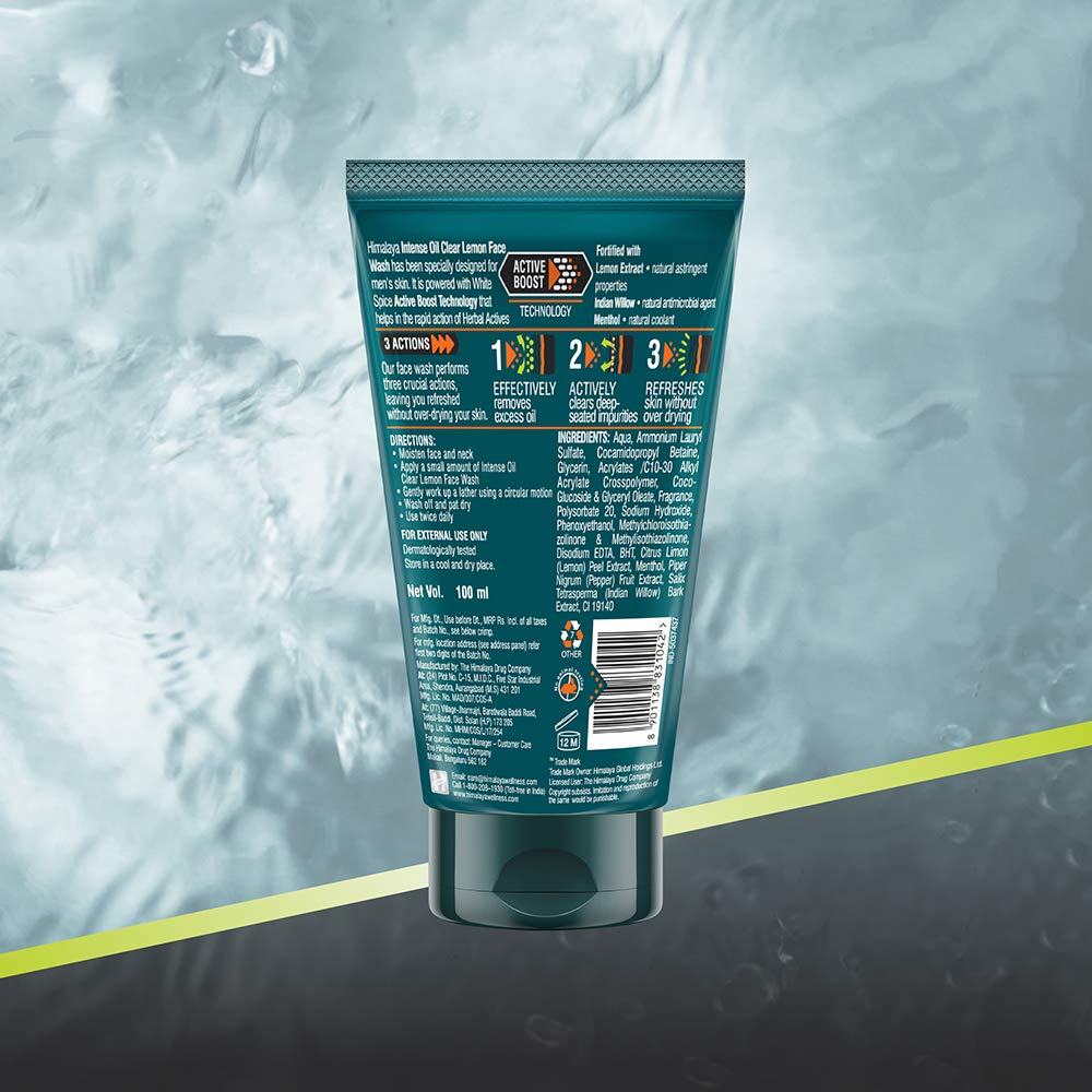 Himalaya MEN Intense Oil Clear Lemon Face Wash, 50ml – view 4