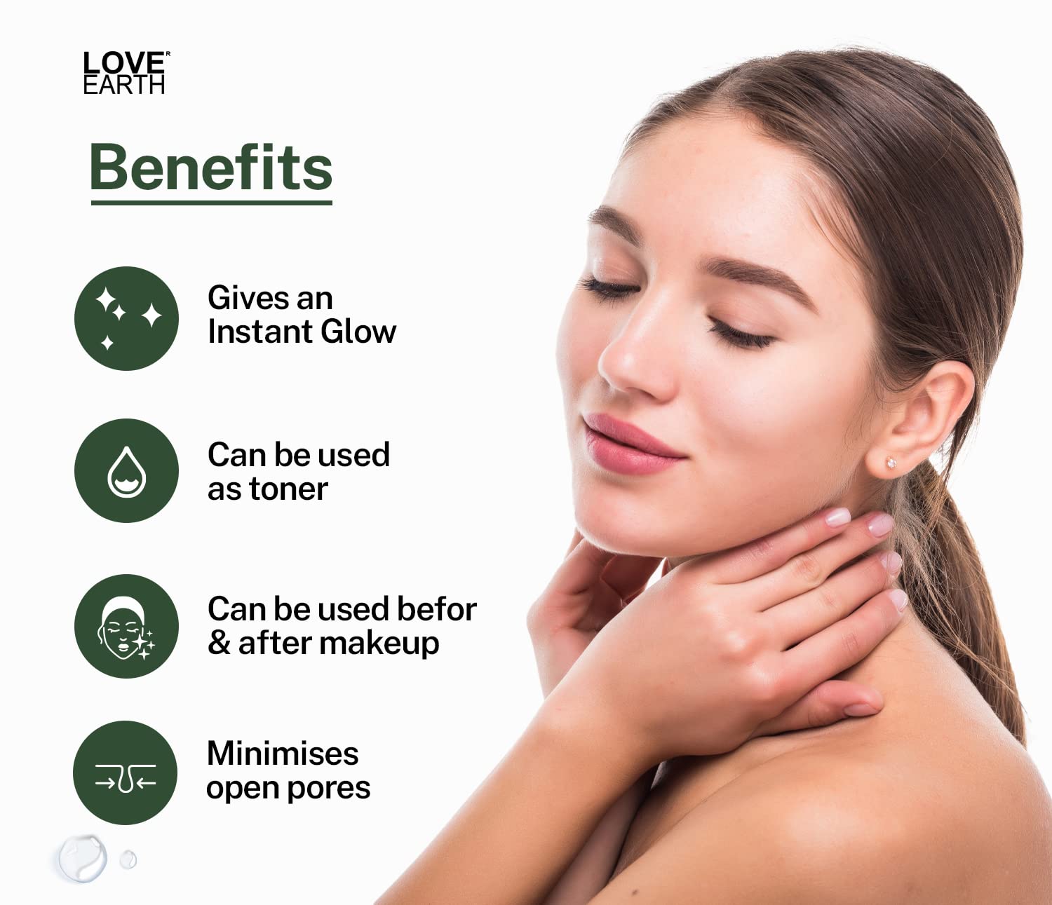 Love Earth Jasmine Mogra Face Mist Toner with Jasmine Oil & Extracts for Instant Glow & Even Skin Tone 100ml – view 2