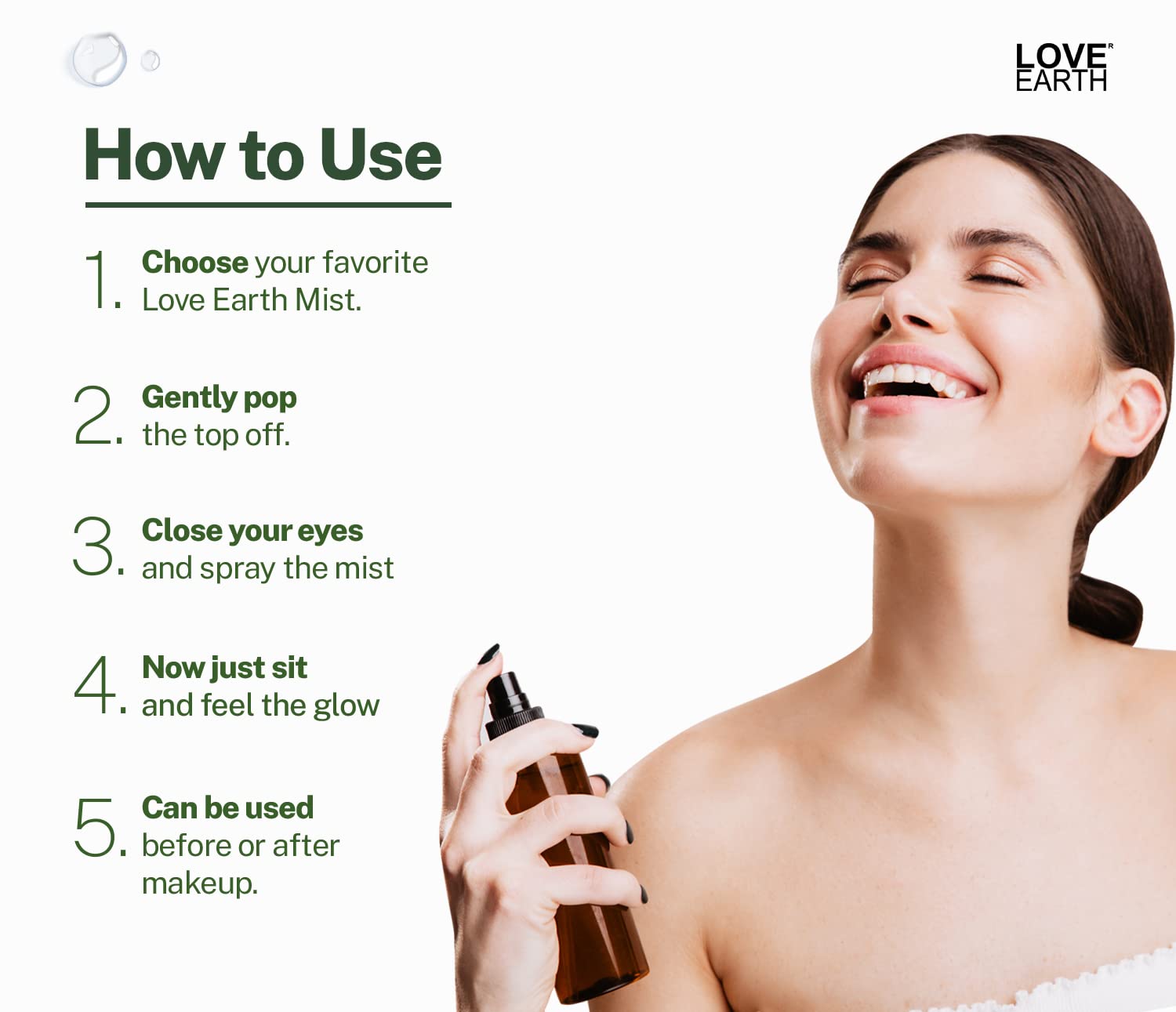 Love Earth Jasmine Mogra Face Mist Toner with Jasmine Oil & Extracts for Instant Glow & Even Skin Tone 100ml – view 3