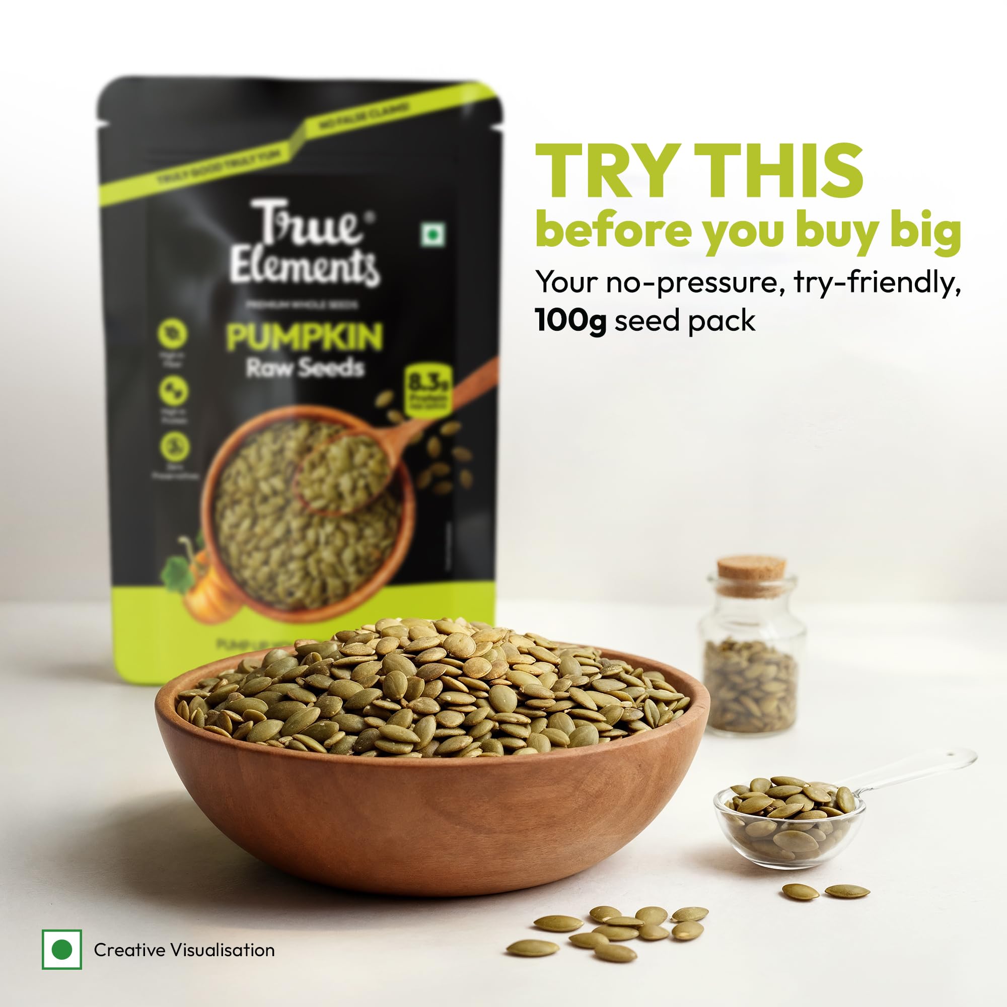 True Elements Sunflower Seeds 500g - Healthy Snack – view 8