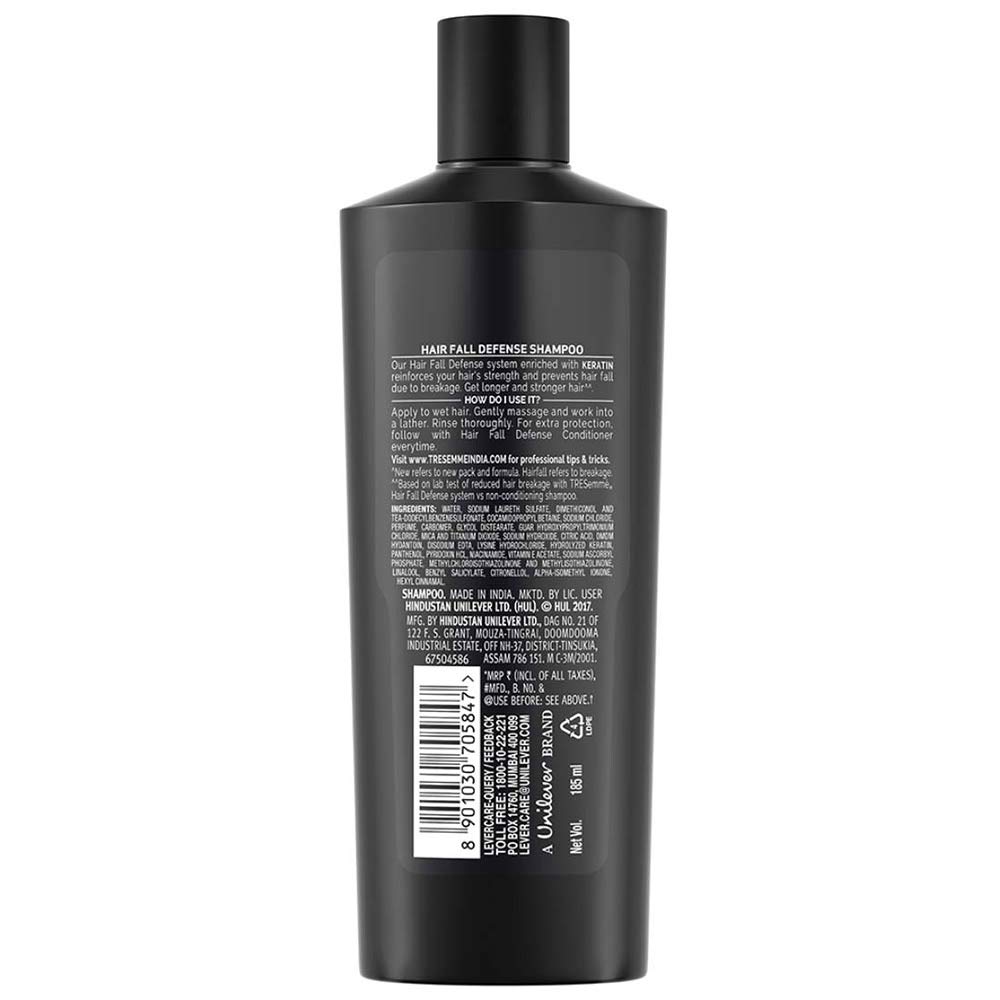 Tresemme Hair Fall Defence Shampoo, For Strong Hair, With Keratin Protein, Prevents Hair Fall due to Breakage, 185 ml – view 3