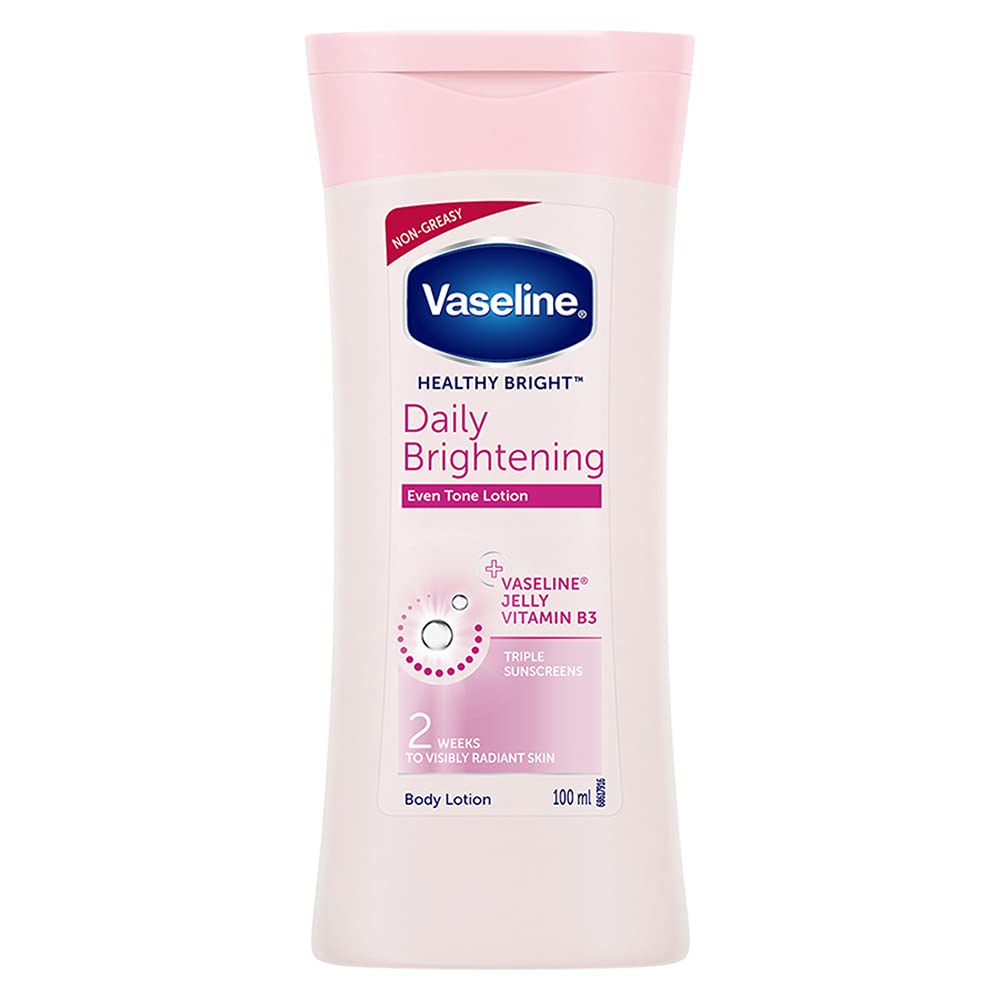 Vaseline brightening body lotion bottle with niacinamide formula