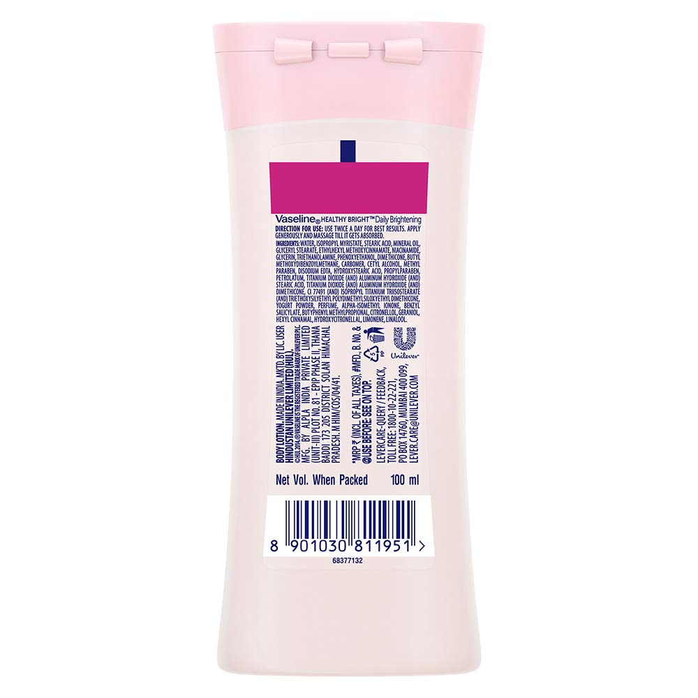 Vaseline Healthy Bright Daily Brightening Body Lotion, For Healthy & Glowing Skin, 100 ml – view 2