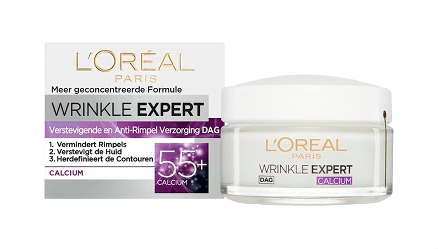 L'Oreal Paris Wrinkle Expert 55+ calcium day cream jar