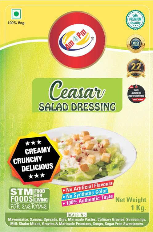 Am 2 Pm - Caesar Salad Dressing Salad Sauce Creamy Crunchy Delicious Perfect Combination For Making Delicious And Healthy Salads -1KG – view 3