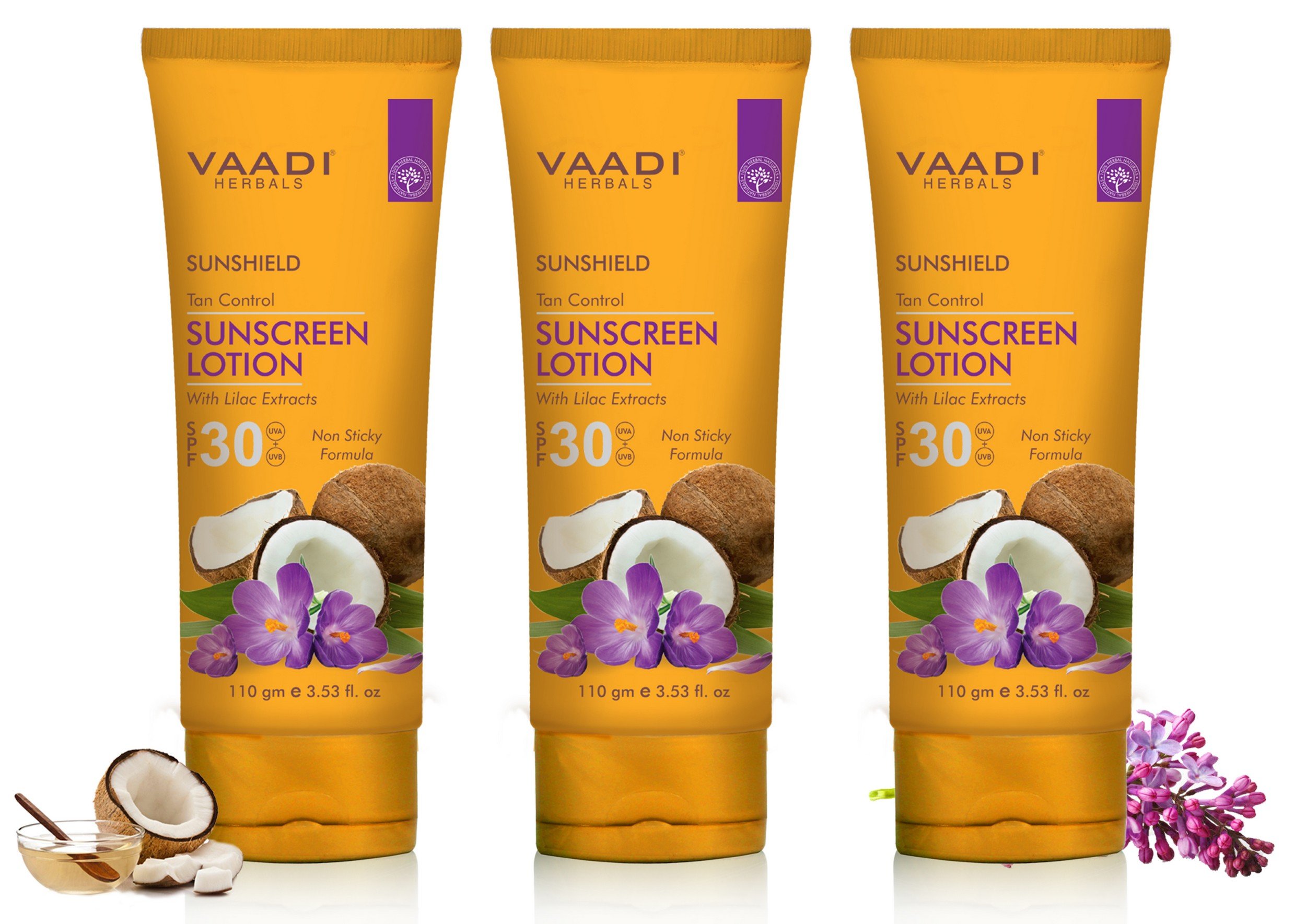 Vaadi Herbals Sunscreen Lotion SPF-30, 110g (Pack of 3) – view 2