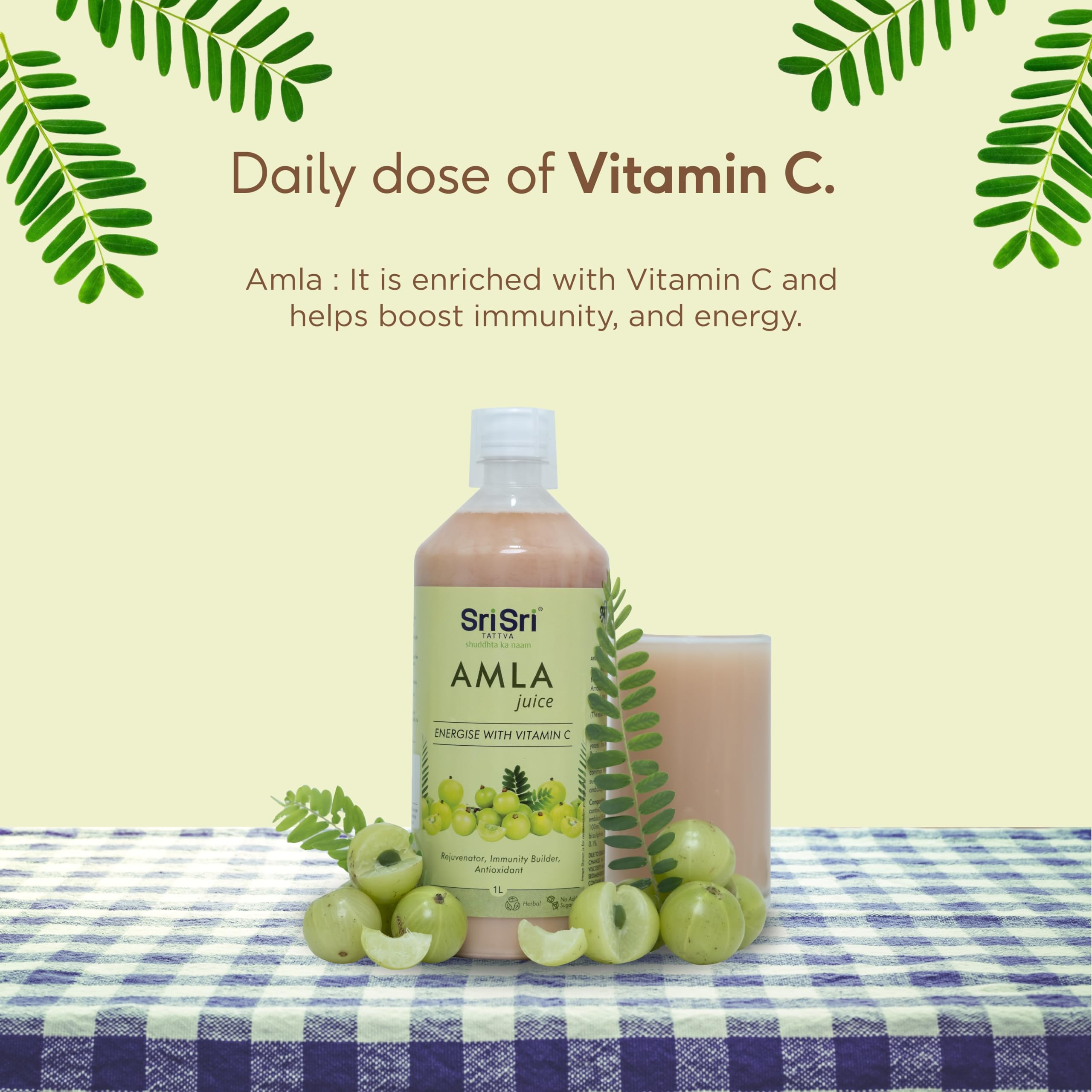 Sri Sri TATTVA shuddhta ka naam Amla Juice, 1Litre (Pack Of 3) – view 3