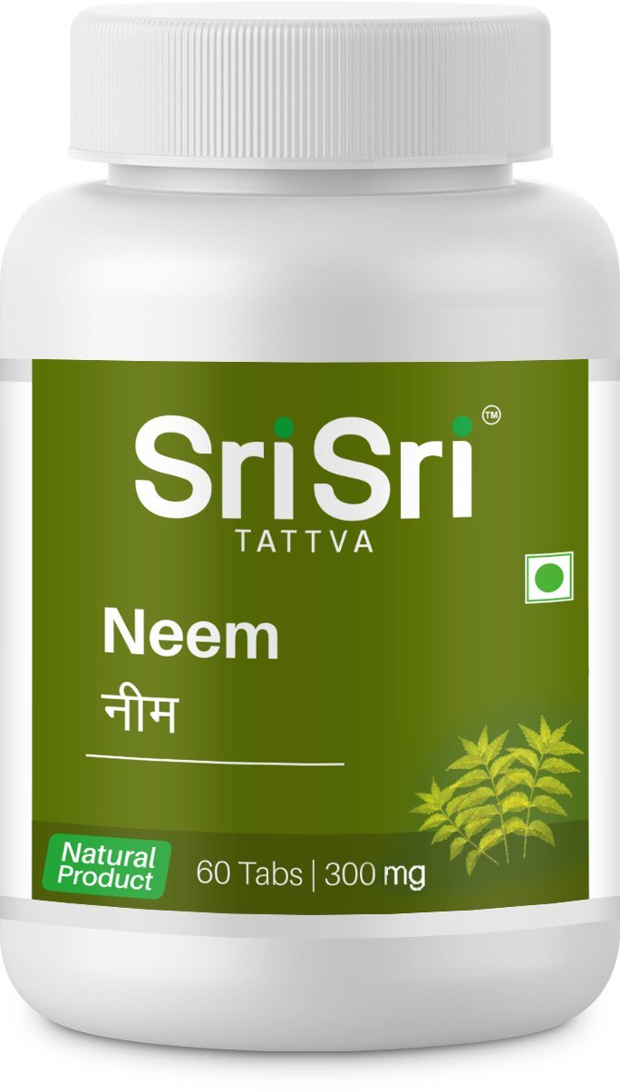Sri Sri Tattva Neem Tablet 300mg 60 tablet bottle pack